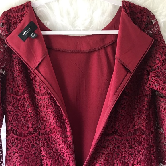 RN Studio Formal Lace Burgundy Dress - Picture 6 of 7